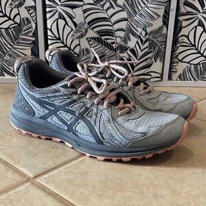 ASICS Frequent Trail Running Shoes Women's Gray and Pink Size 9